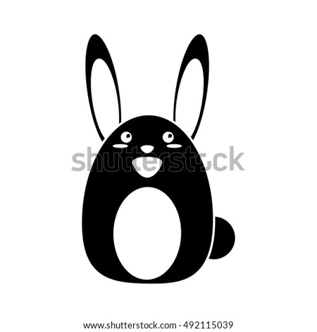 Isolated rabbit cartoon design