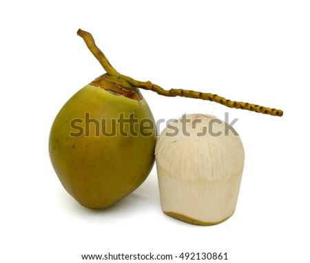 Fresh Coconut isolated on white Background