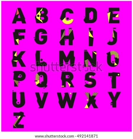 Vector of colorful alphabet. Unique fonts for design and illustration template. Typography for poster and headline publication.