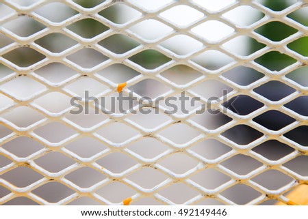 Steel mesh background.