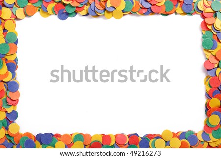 colorful confetti frame