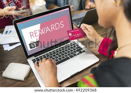 Gift Card Voucher Coupon Graphic Concept Royalty-Free Stock Photo #492209368