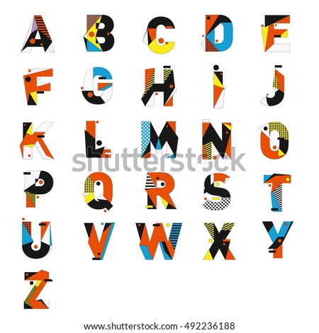 Vector of colorful alphabet. Unique fonts for design and illustration template. Typography for poster and headline publication.