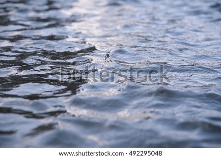 Water ripples, rain