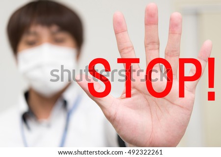 Man showing stop gesture