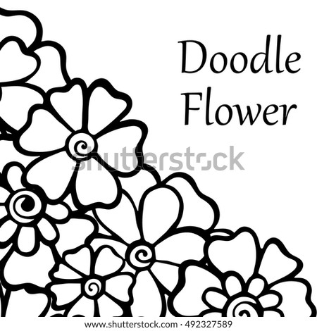 Zentangle abstract flowers. Doodle flower. Vector illustration