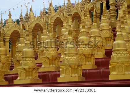 Watpasawangboon ,Top 500 pagodas ,golden pagoda,Saraburi,Thailand.