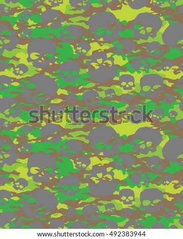 Fashionable camouflage pattern , vector illustration. Seamless vector wallpaper,skull pattern
