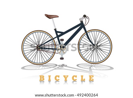 Vintage bicycle retro style vector flat style isolated on white background