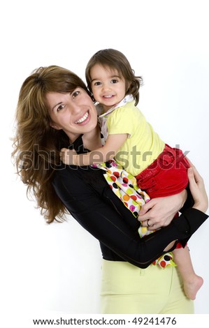 Picture of happy mother and baby girl