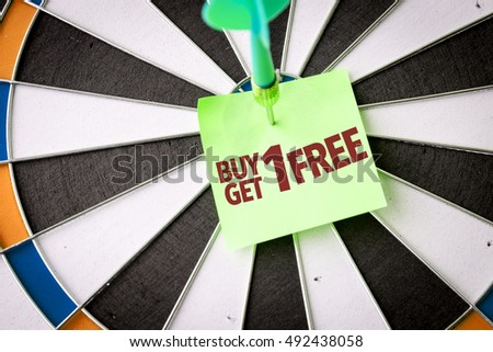 Buy 1 Get 1 Free Royalty-Free Stock Photo #492438058