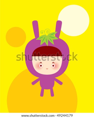 bunny doodle of grape