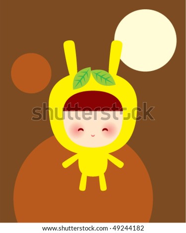 bunny doodle of lemon