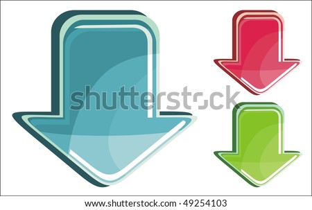 blue, red, green arrows in vector