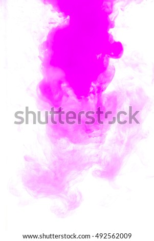 Pink ink in water background