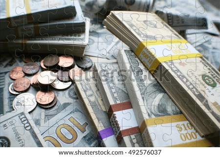 Money Puzzle Stock Photo High Quality 