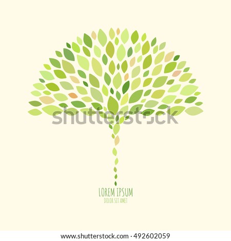 Abstract pattern with leaves. Natural background for your design
