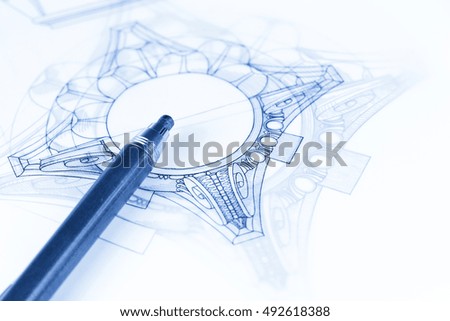 architecture drawings & mechanical pencil