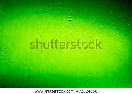 drops of water on glass with green background in macro lens shot small-DOF for screen wallpapers