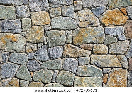 The wall of  stone, Rough masonry, background, texture