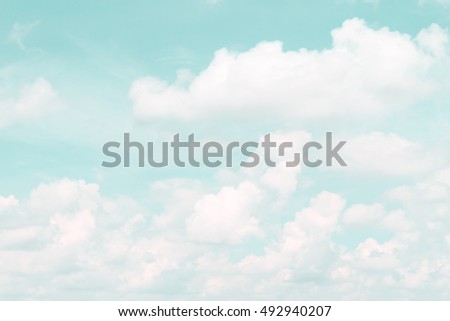 Cloud on blue sky background - Vintage effect style pictures