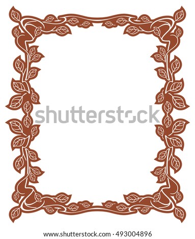 Beautiful autumn frame with leaves. Design element for advertisements, logo, banners, labels, prints, posters, web, presentation, invitations, weddings, greeting cards, albums. Raster clip art.