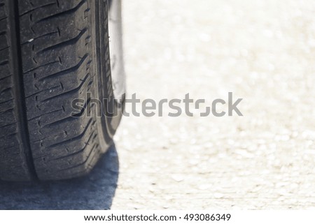 Close up of car wheel