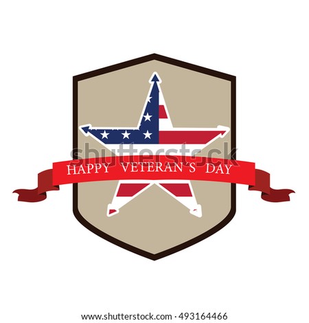 Isolated american badge on a white background, Vector illustration