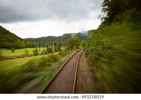 Wipe-out of a moving train