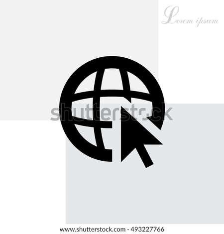 Globe (go to web) icon. Vector design