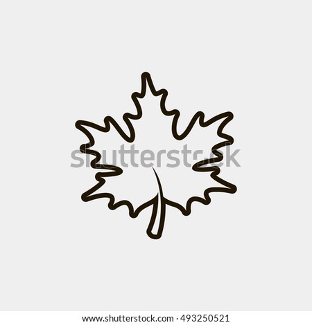 Maple leaf icon vector, clip art. Also useful as logo, web element, symbol, graphic image, silhouette and illustration.
