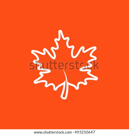 Maple leaf icon vector, clip art. Also useful as logo, web element, symbol, graphic image, silhouette and illustration.