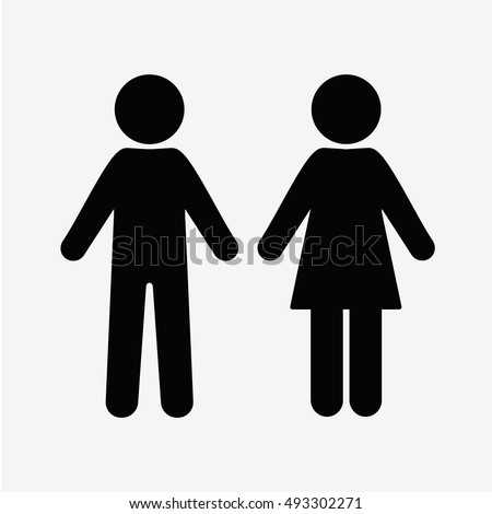 man and woman icon flat vector stock illustration isolated sign wc Royalty-Free Stock Photo #493302271