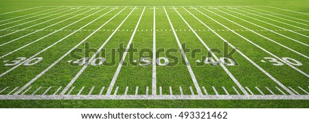 american football field and grass Royalty-Free Stock Photo #493321462