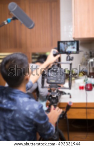 blurry background director shooting video