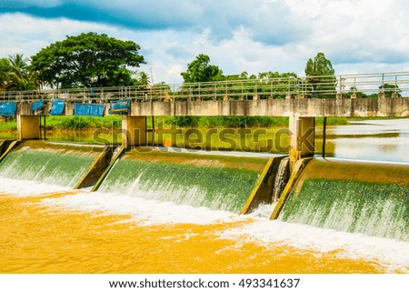 Weir at Lampang province, Thailand.