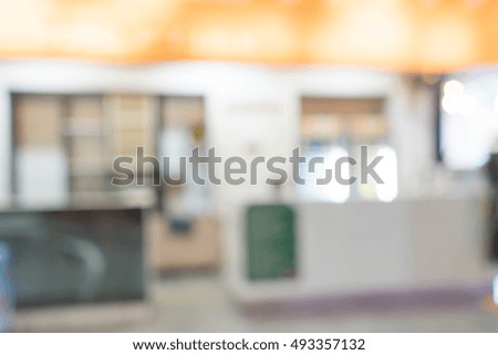 abstract blur in cafe for background