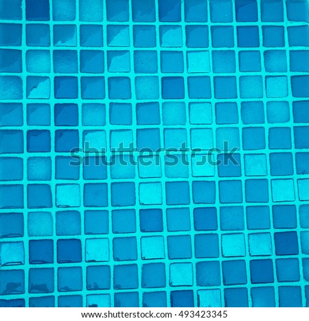 Modern glass mosaic tiles background, small mosaic texture, blue mosaic in bathroom, high quality resolution