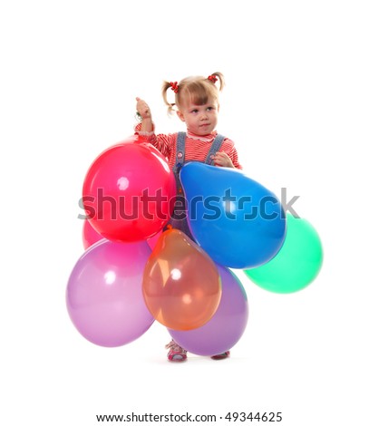 The little girl with balloons