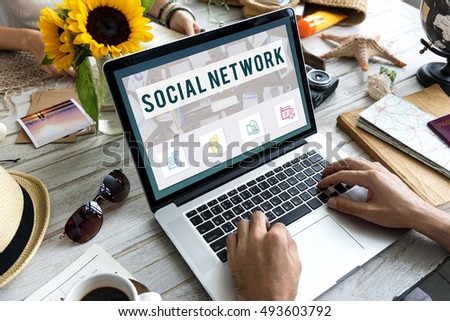 Social Network Online Communication Concept