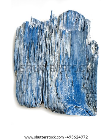 piece of very aged blue painted wood