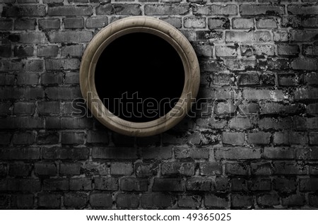 round scope on a background old seny for your illustrations