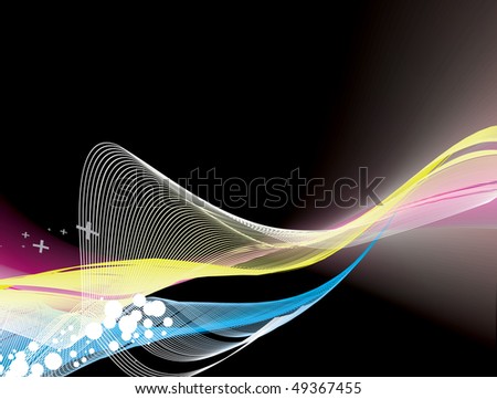 abstract wave lines background, vector illustration