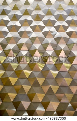 Reflective Triangle Pattern Wall Surface