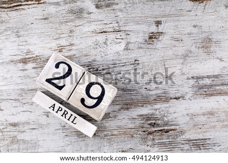 April Twenty Nine Calendar