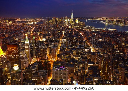 New York City at night