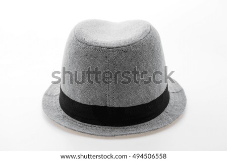 Vintage Straw hat fasion for man isolated on white background