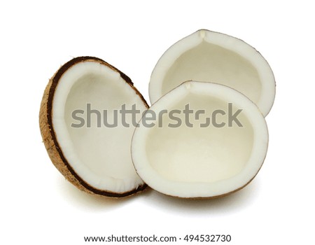 fresh coconut isolated on white
