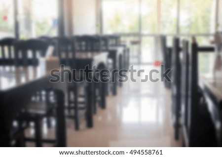 Abstract blur local restaurant interior, stock photo