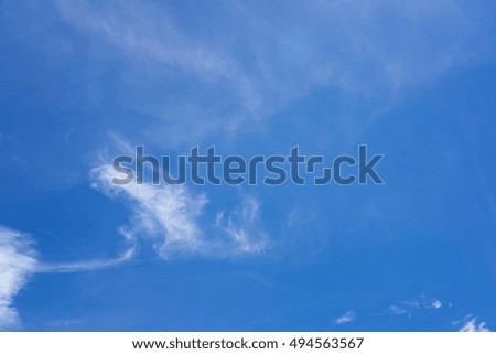 Blue sky and cloud on sunny day